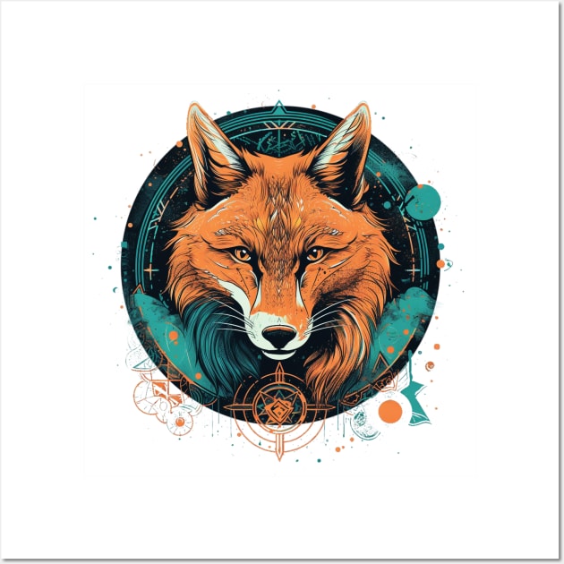 Cute fox emblem Wall Art by Salogwyn